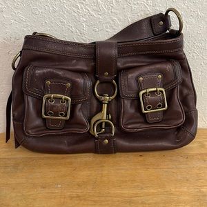 Dark Brown leather Coach Bag in good condition